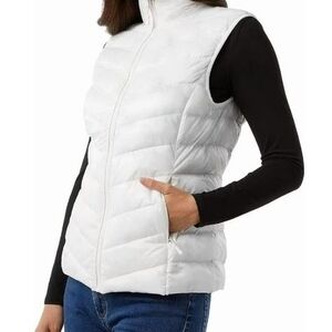 32 Degrees Women's White Quilted Vest